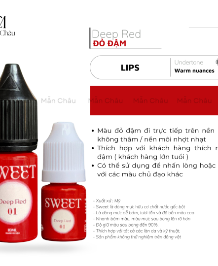Mực Sweet - 01 Deep Red - Đỏ Đậm