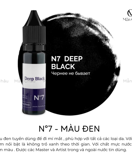 Mực Hanafy - N7 Deep Black - Đen Mí